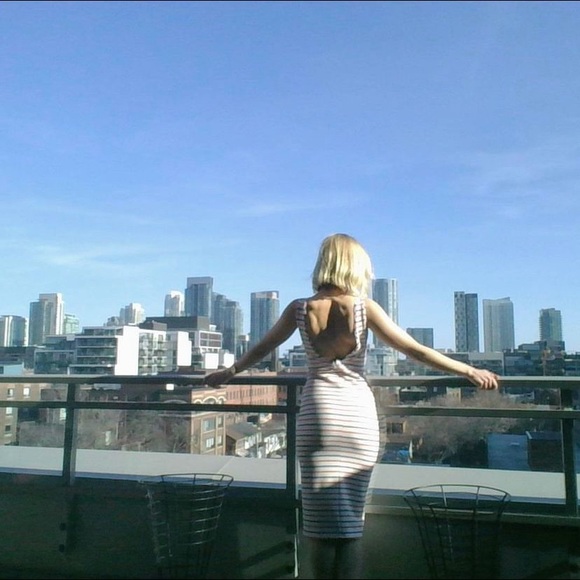 Striped midi dress - Picture 1 of 3